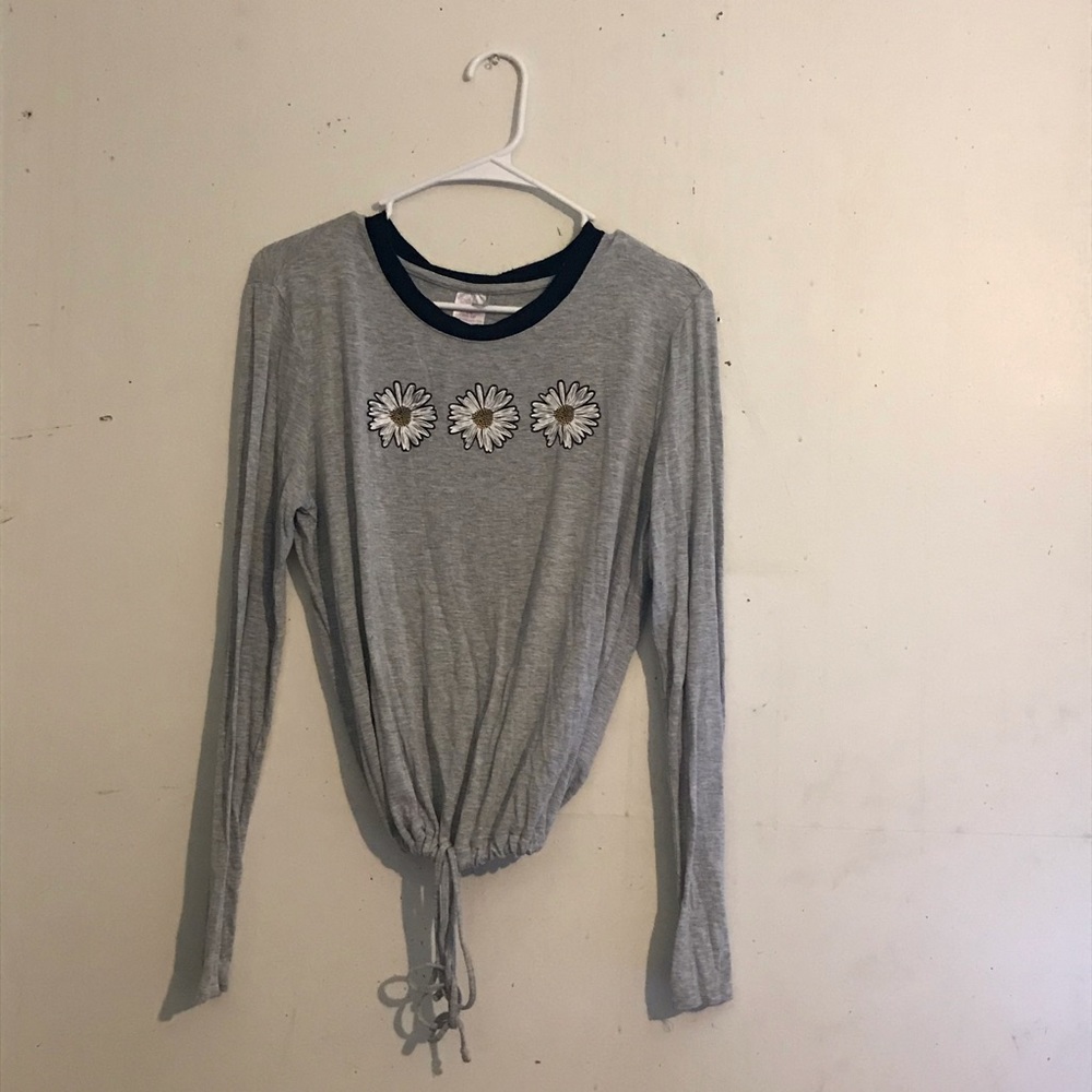 No boundaries size LARGE (11-13) Gray: sunflowers